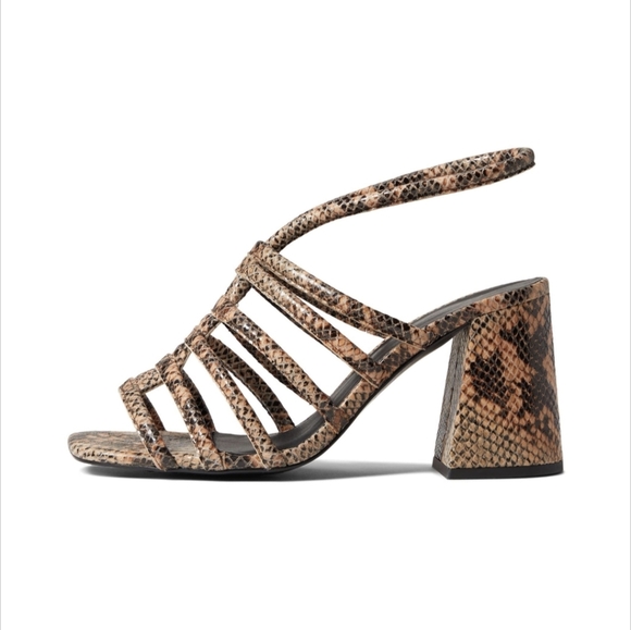 Free People Colette Cinched Heel Sandal - Python sz 6 NWT - Picture 1 of 7